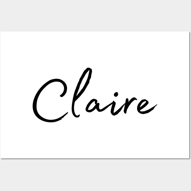 Claire Name Calligraphy Wall Art by Word Minimalism